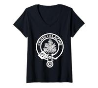 Donna Clan Grant T-Shirt Scozia Scottish Cognome Graphic Tee Maglietta con Collo a V