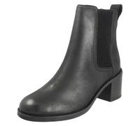 Donna Clarks Blocco Tacco da Infilare Pelle Stivali Caviglia' Chamberly Top '