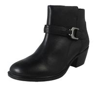 Donna Clarks Zip Chiusura Blocco Tacco Smart Casual Stivali Caviglia Neva Fibbia