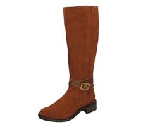 Donna Clarks Zip Comfort Stivali Alti Al Ginocchio Maye Shine