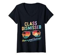 Donna Class Dismissed Have A Great Summer Maglietta con Collo a V