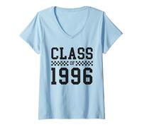 Donna Class of 1996 High School Graduate College Maglietta con Collo a V