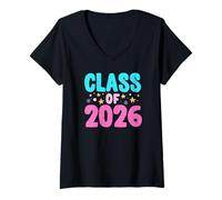 Donna Class of 2026 Graduation Grow with Me Maglietta con Collo a V