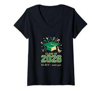 Donna el 2026 We Did It Laurea in Un Anno Senior Maglietta con Collo a V