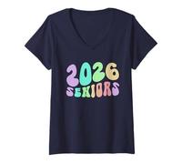 Donna Classe Groovy di Livello Finale Seniors 2026 Quasi lì Maglietta con Collo a V