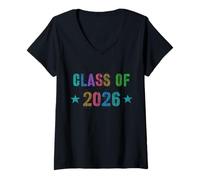 Donna Classe Vintage del 2026 Future Graduazione Anziani Quasi lì Maglietta con Collo a V
