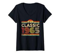 Donna Classic 1965 Vintage Year 1965 Classic Birthday Men Women Maglietta con Collo a V