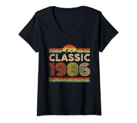 Donna Classic 1986 Vintage Year 1986 Classic Birthday Men Women Maglietta con Collo a V