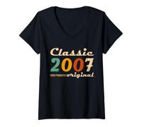 Donna Classic 2007 Original Men Women Birth of Birthday Vintage Maglietta con Collo a V