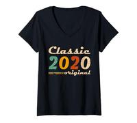 Donna Classic 2020 Original Men Women Birth of Birthday Vintage Maglietta con Collo a V