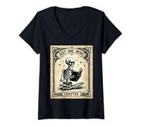 Donna Classic Just One More Capitolo Ossessione Letteraria Bookworm Maglietta con Collo a V