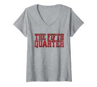 Donna Classic Wisconsin 5th Quarter Varsity Vintage Wisconsin Maglietta con Collo a V