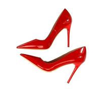 Donna Classico High Heels Scarpe da Donna con Tacco Alto, in Pelle Verniciata, a Punta, for Ufficio, Autunnali, Sexy, for Feste e Matrimoni, Color Carne, Basse, Rosse(Red 10.5 cm,8)