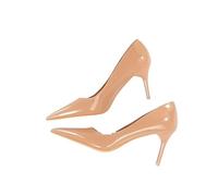 Donna Classico High Heels Scarpe da Donna con Tacco Alto, in Pelle Verniciata, a Punta, for Ufficio, Autunnali, Sexy, for Feste e Matrimoni, Color Carne, Basse, Rosse(Nude 7.5 cm,7)