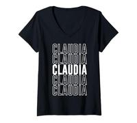 Donna Claudia Maglietta con Collo a V