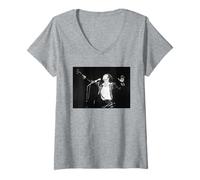 Donna Cliff Richard cablato per Il Sound World Tour Daddy's Home Maglietta con Collo a V