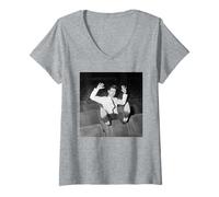 Donna Cliff Richard Cantante al Palladio di Londra Aladdin Pantomima Maglietta con Collo a V