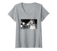 Donna Cliff Richard Devil Cantante Femminile Live 1981 Maglietta con Collo a V