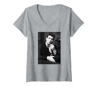 Donna Cliff Richard Vacanze estive Cantante Pop 1963 Maglietta con Collo a V