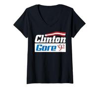 Donna Clinton Gore '92 - Elezione dei Biglietti democratici Maglietta con Collo a V