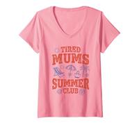 Donna Club Estivo delle Mamme stanche Maglietta con Collo a V
