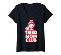 Donna Club Mamma Stanca Maglietta con Collo a V