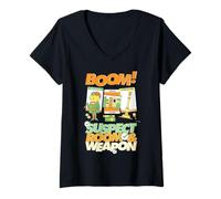 Donna Clue Boom Maglietta con Collo a V