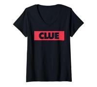 Donna Cluedo Clue Logo Maglietta con Collo a V