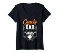 Donna Coach Dad Like A Normal Dad Only Cooler Baseball Sports Maglietta con Collo a V