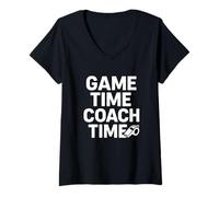 Donna Coach Time Sport Leadership Graphic Maglietta con Collo a V