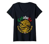 Donna Coahuila México Souvenir Mexican Patriotic Chicano Quote Maglietta con Collo a V