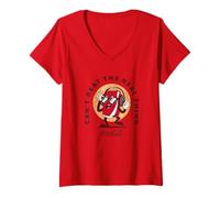 Donna Coca-Cola Cartoon Can't Beat The Real Thing Retro Logo Maglietta con Collo a V