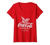 Donna Coca-Cola Classic Eagle Always Banner Atlanta GA Since 1886 Maglietta con Collo a V