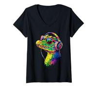 Donna Coccodrillo Alligatore Rettili Croc Alligatori Coccodrilli Maglietta con Collo a V