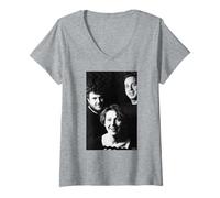 Donna Cocteau Twins Heaven o Las Vegas Band Ritratto AJ Barratt Maglietta con Collo a V