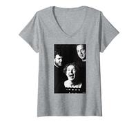Donna Cocteau Twins Treasure Band Ritratto di AJ Barratt Maglietta con Collo a V