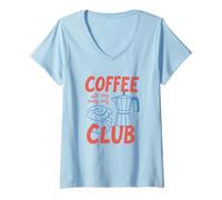 Donna Coffee-Club, all Day, Every Day, Caffeina, caffè Maglietta con Collo a V