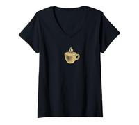 Donna Coffee Is My Protest - Maglietta Double-Face per Café Rebels Maglietta con Collo a V