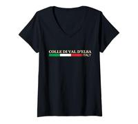 Donna Colle di Val d'Elsa Italia Maglietta con Collo a V