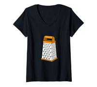 Donna Colore Arancione Love-Hurts Orange Graphic Maglietta con Collo a V