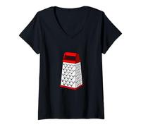 Donna Colore Rosso Love-Hurts Grafica Rossa Maglietta con Collo a V