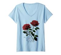 Donna Combattiamo anche per le rose - Pane e rose Maglietta con Collo a V