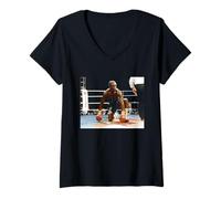Donna Combattimento di Boxe tra Il Pugile Chris Eubank e Michael Thomas Maglietta con Collo a V