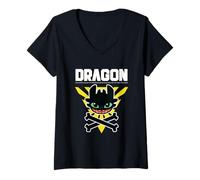 Donna Come addestrare Il Tuo Dragon Movie 2025 Drago Maglietta con Collo a V