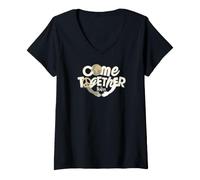 Donna Come Together Maglietta con Collo a V