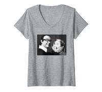 Donna Comici Eric Morecambe & Ernie Wise 1976 Maglietta con Collo a V