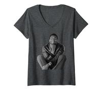 Donna Comico Lenny Henry Stand-Up Tiswas Attore 1982 Maglietta con Collo a V