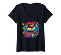 Donna Community Design Member of Udo Bianco Maglietta con Collo a V