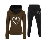 Donna Completi Due Pezzi Complete da Sportiva Casual Cotone Jogging Completo Palestra con Cappuccio 2 Set Tuta Felpa Senza e Pantalone Ginnastica Workout Fitness Outfit alla moda