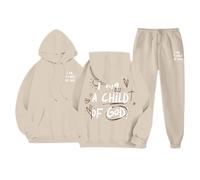 Donna Completi Due Pezzi Complete da Sportiva Casual Jogging Fitness Tracksuit Completa Leggero Tuta 2 Felpa con Cappuccio Pantaloni Vita Alta Casa Curvy Tute Palestra Invernale